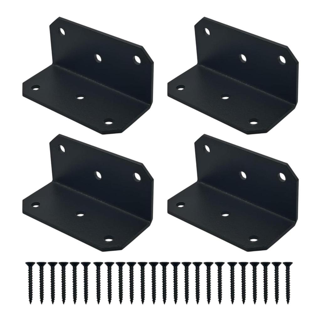 L Bracket Accessories Metal Joint Fastener 90 Degree Corner Brace Corner Bracket for Tables Furniture DIY Projects Desk Wood