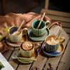 OLOEY European Retro Light Luxury Ceramic Coffee Cup Set