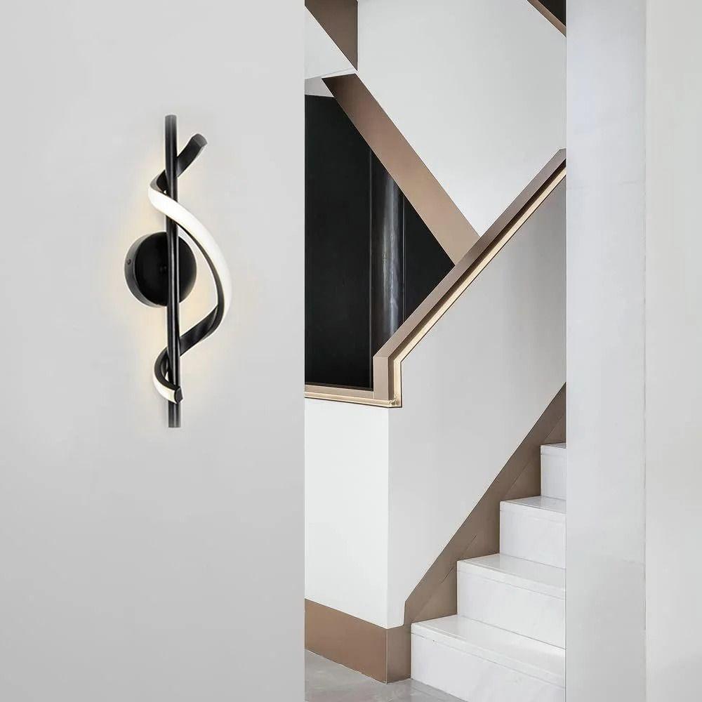 Luxurious Bedside Sconce Spiral Loft Lamps Lighting Decorative LED Wall Lamp  Living Room