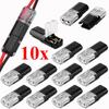 10Pcs Car Auto Wire Cable Plug Connectors Kit 2 Pin Way Terminal Clamp Waterproof
