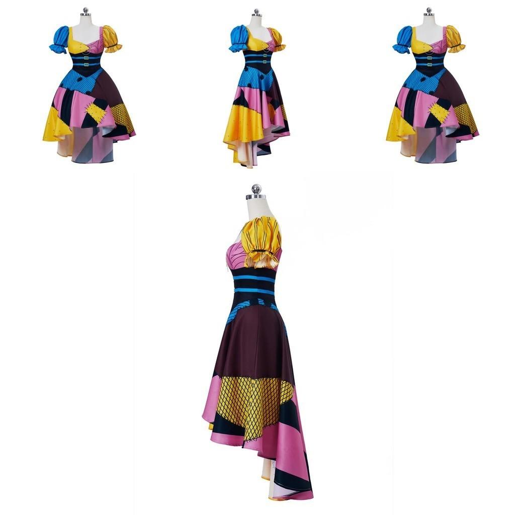 Christmas Nightmare Cosplay Costume Sally Skellington Anime Outfit For Halloween