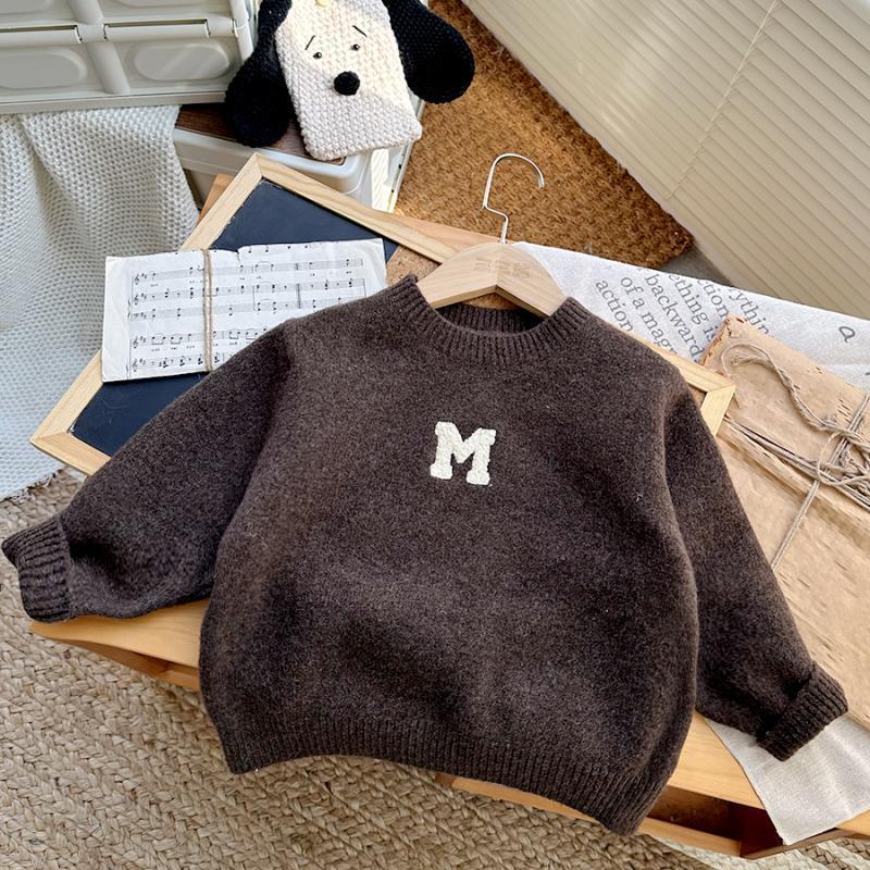 

Soft and Cozy Winter Sweater: Korean Style Knitwear for Boys and Girls 2025 90 коричневый