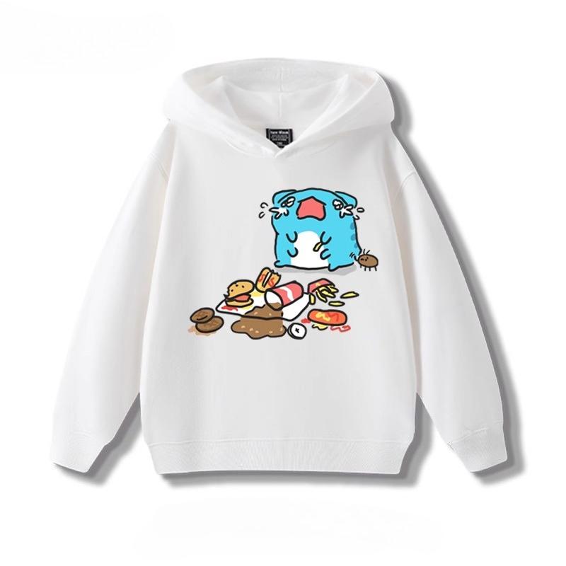 Neue lustige und schöne Kleidung mit Bugcat Capoo Emoji-Aufdruck für Kinder, modischer warmer Hoodie für Herbst und Winter für Jungen und Mädchen
