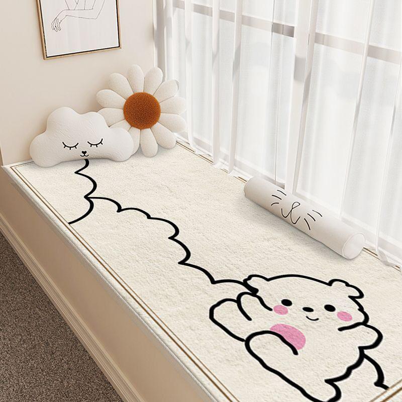 Customizable Luxury Balcony & Bay Window Mat 2025 - Thickened, Fixed, Cartoon Design, Master Bedroom Use