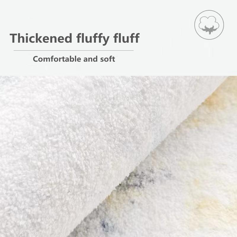 Nordic Fluffy Plush Carpets for Living Room Light Luxury Zebra Pattern Bedroom Decor Carpet Home Large Area Anti-Slip Lounge Rug