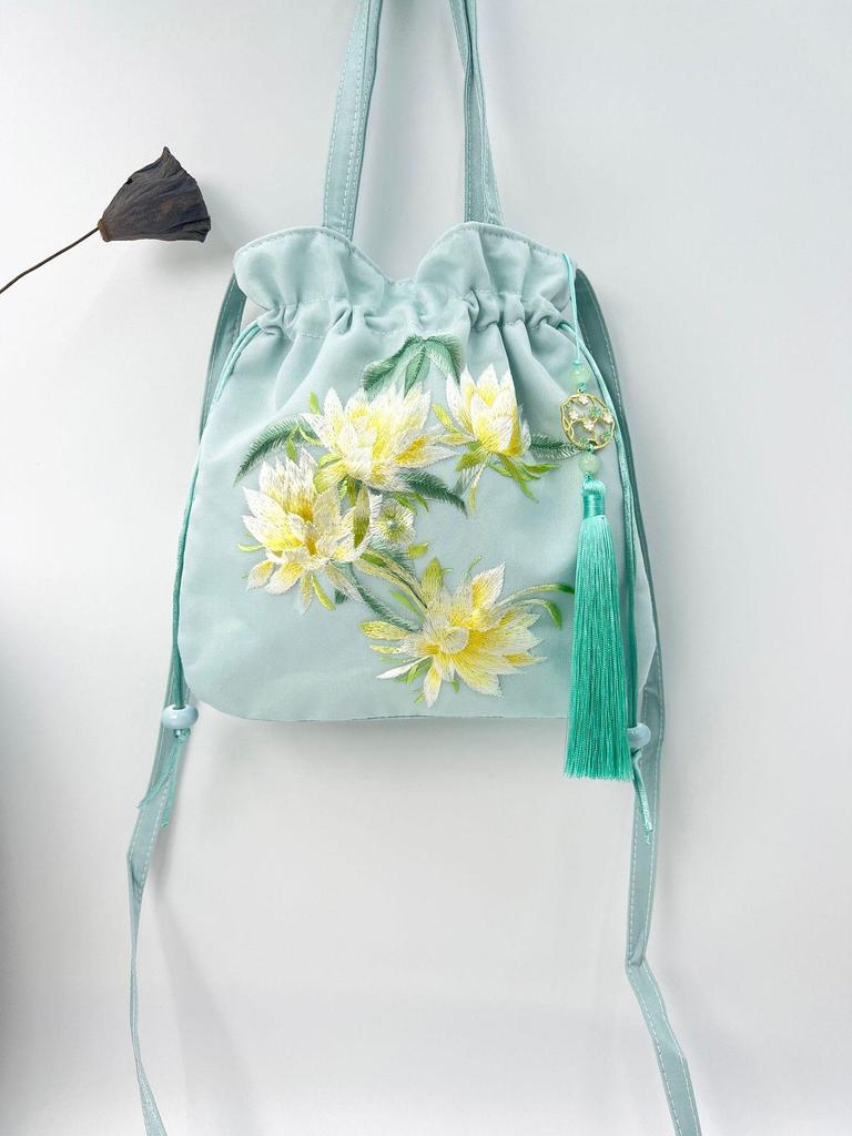 Han Element Su Embroidery Bag: National Style Hanfu Crossbody Handbag - Artistic, Versatile Casual Wear.