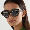 Sexy Cat Eye Double Frame Sunglasses Women Luxury Brand Vintage Y2k Punk Sun Glasses For Ladies Retro Eyewear Shades UV400
