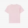 LacoSTe Women S baSic Crewneck ShorT Sleeve T ShirT [lighT Pink]