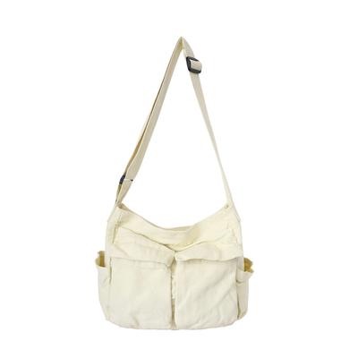 Wowcarbazole Canvas Tote Bag, Large Capacity Shoulder Bag, Solid Color, with Zipper, for Men and Women, Perfect for Overnight Travel or Commuting