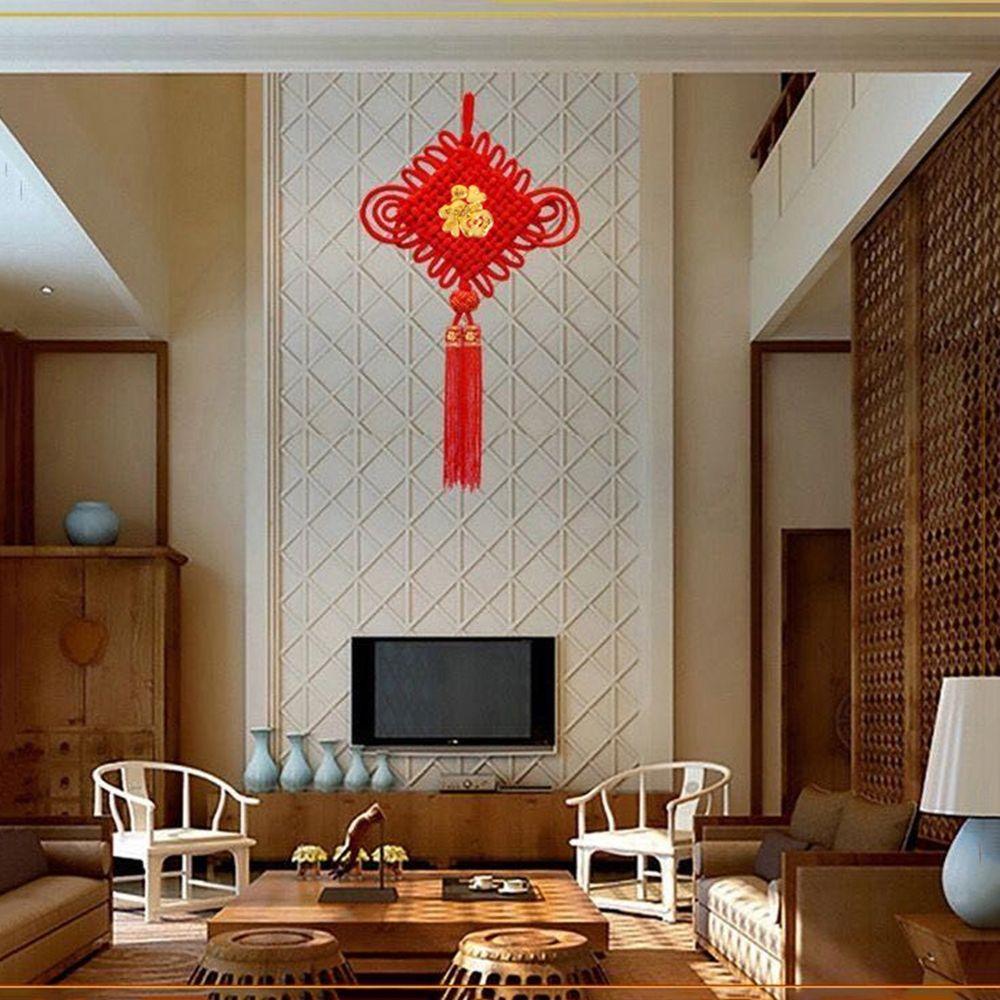 Peace Blessing Red Chinese Knot Room Wall Ornament Spring Festival Pendants New Year Decor
