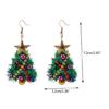 Felt Christmas Tree Pendant Earrings New Year Jewelry Handmade Dangle Earring