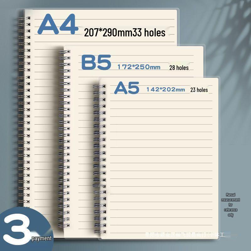 Thickened Grid & Lined Coil Notebook for Students
