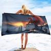 Majestic Dragon Bath Towel - Fantasy Design, Soft Absorbent, Perfect for Summer Fun, Adds Adventure to Your Beach Days