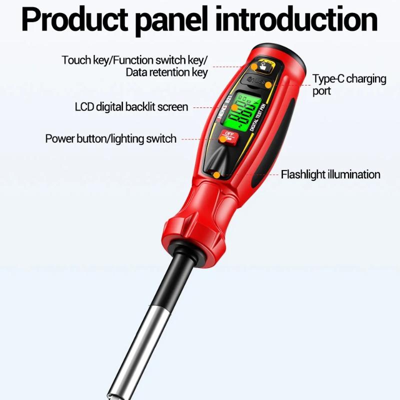 2026 ANENG B21 Voltage Tester Pen Non Contact AC 30V -1000V Voltage Rechargeable NCV Wire Detector Breakpoint Lookup Electrician Tools Digital Display