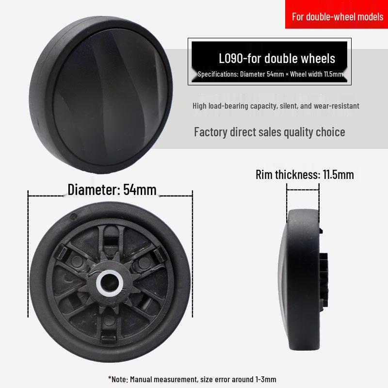 Universal Wheel Replacement for Luggage Suitcase: Leather Caster Rubber Roller Rim Repair Accessories