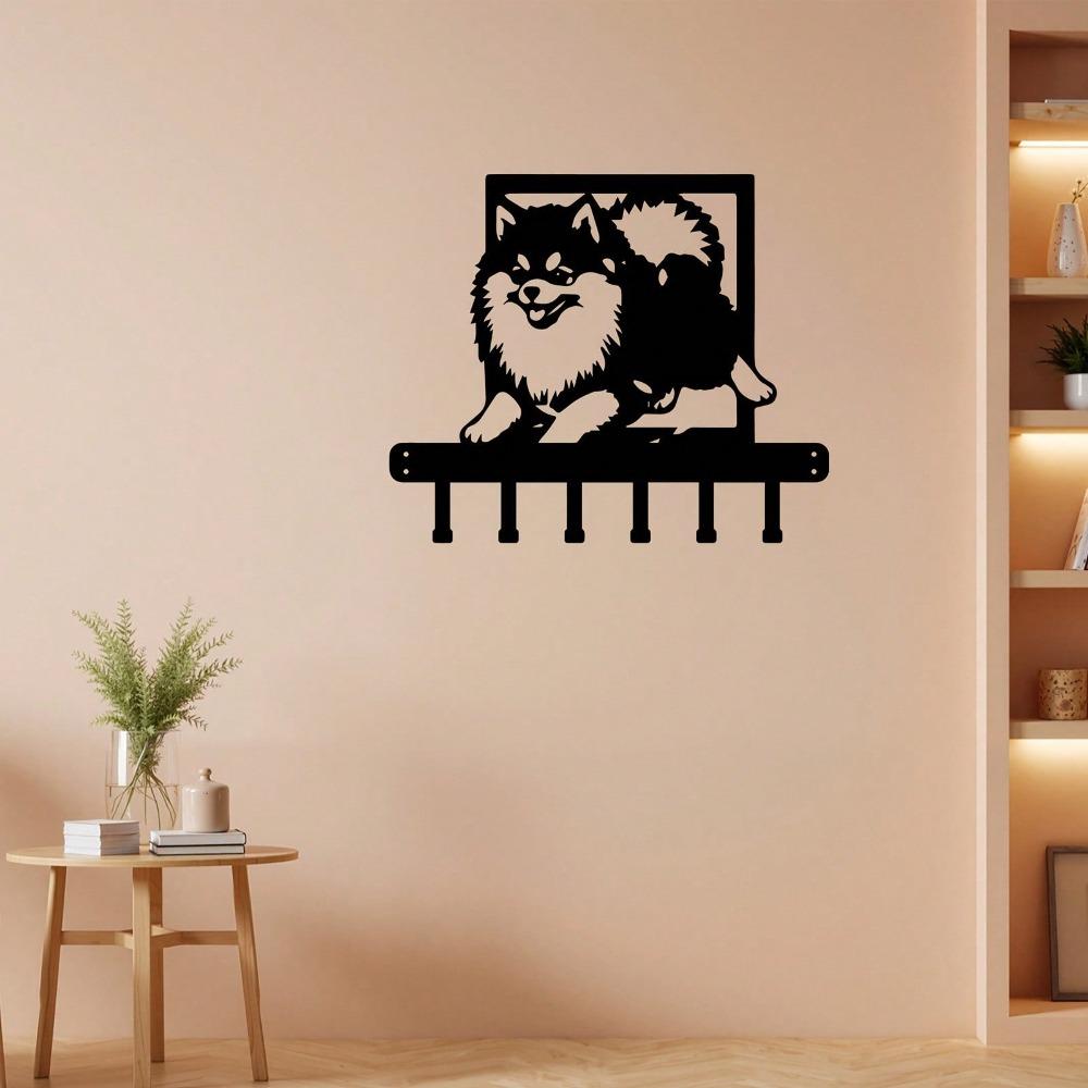 Perkins Dog Shaped Metal Key Holder Wall Hooks for Keys Coat Hat Entryway Wall Decor