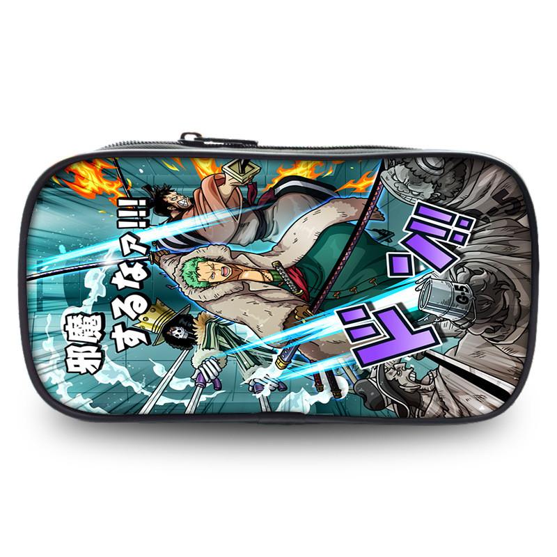 Stunning Polyester One Piece Pencil Case Featuring Zoro And Luffy For Students