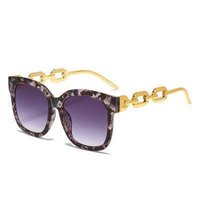 Sunglasses, Personalized Chain Glasses, Street Shooting Funny Square Sunglasses For Women