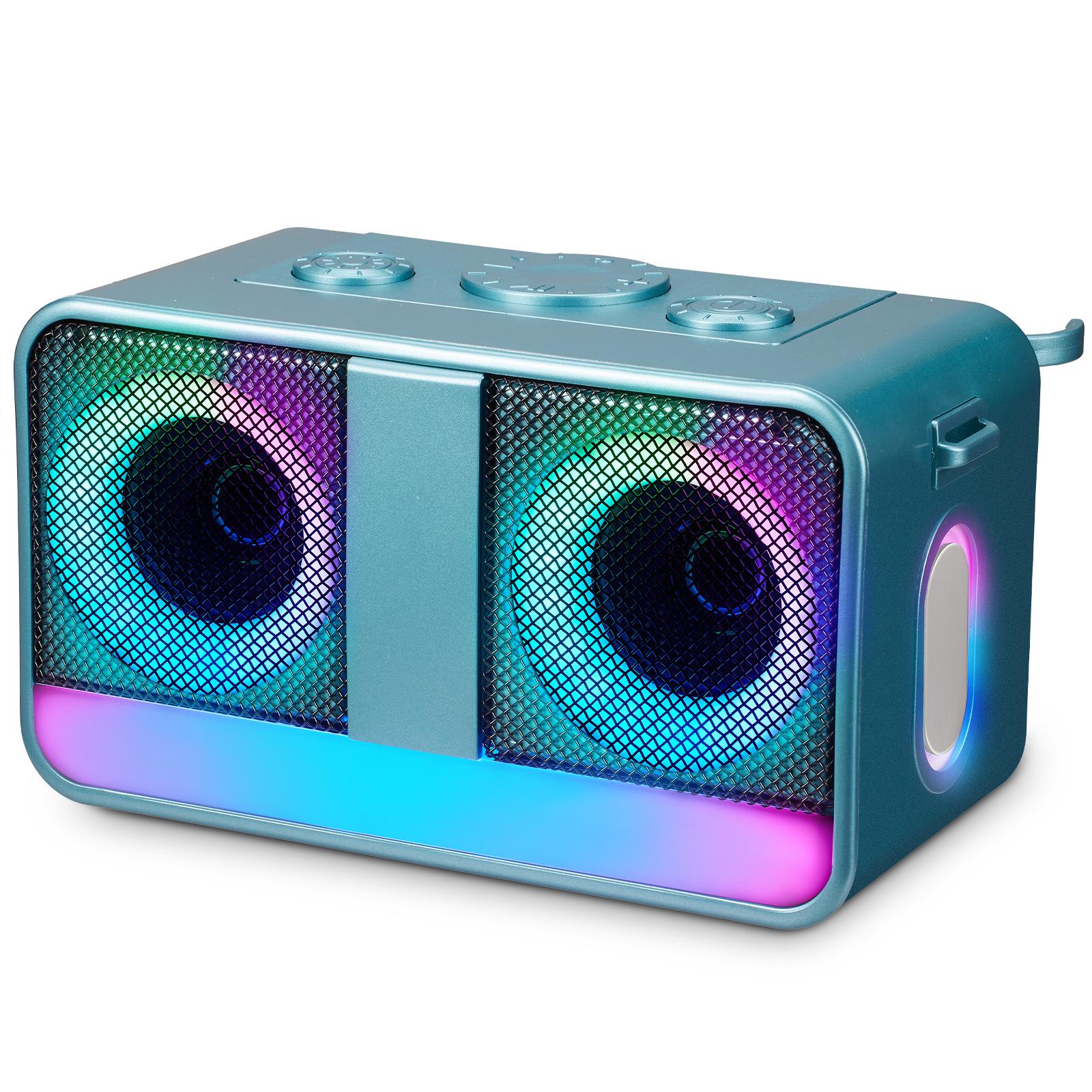 

Portable Bluetooth Speaker & Microphone Combo for Outdoor Live Broadcasts and Home KTV синій