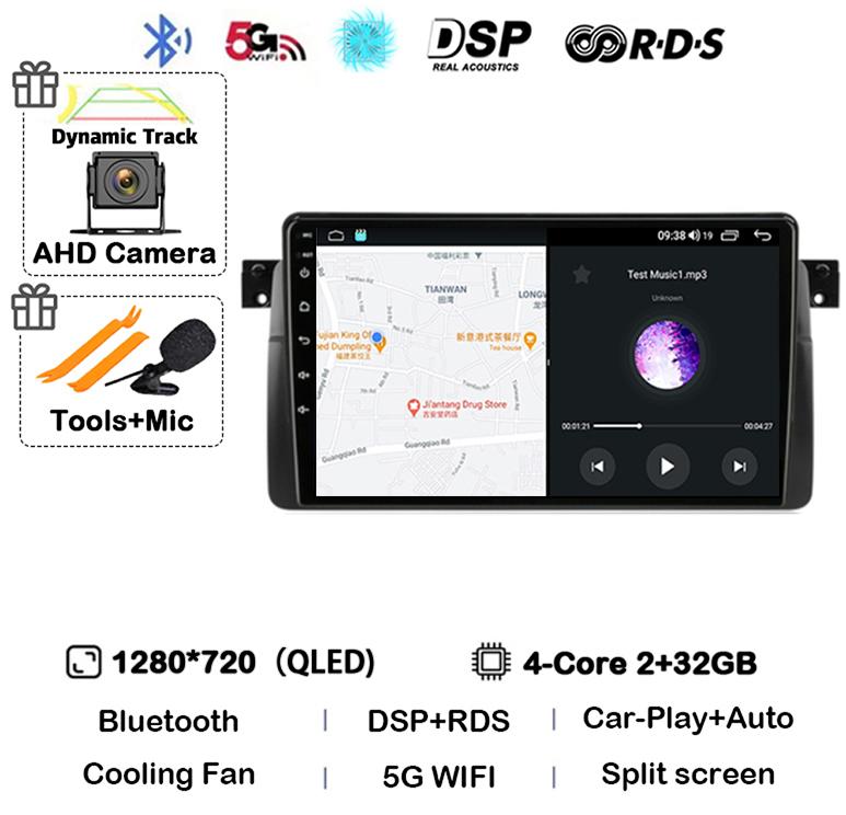 

Android 14 автомобильное радио для BMW E46 M3 1998-2006 мультимедийный видеоплеер 2Din 4G WIFI GPS навигация Carplay головное устройство 360 камера
