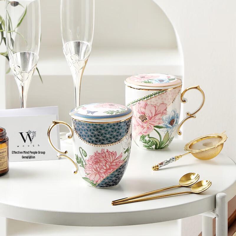 WOOCH Butterfly Ceramic Lidded Mug Gift Set