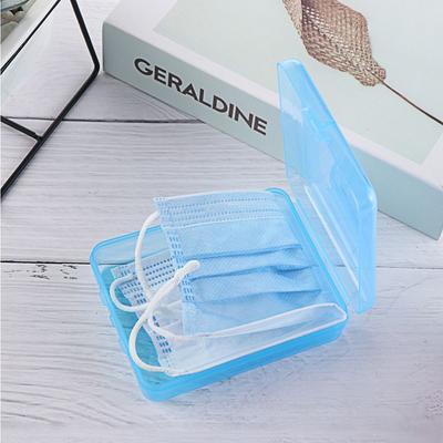 Einwegbehälter Gesichtsmasken Transparente Puderquaste Hülle Maskenaufbewahrung Hülle Aufbewahrungsbox