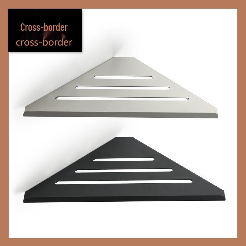 Trojúhelníková nerezová koupelnová nástěnná police