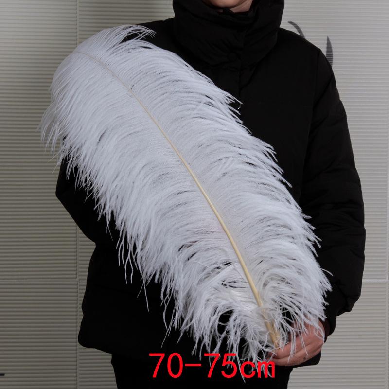 Bílá pštrosí pera 15-80 cm pro osvětlení, výzdobu svatební uličky, fotografické rekvizity a ozdoby do váz