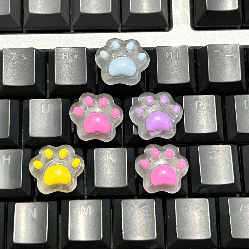 Luce Notturna Cartone Animato Carta Zampa di Gatto Amore Fai da Te Gel Crema Cover per Telefono Accessori per Capelli Toppa
