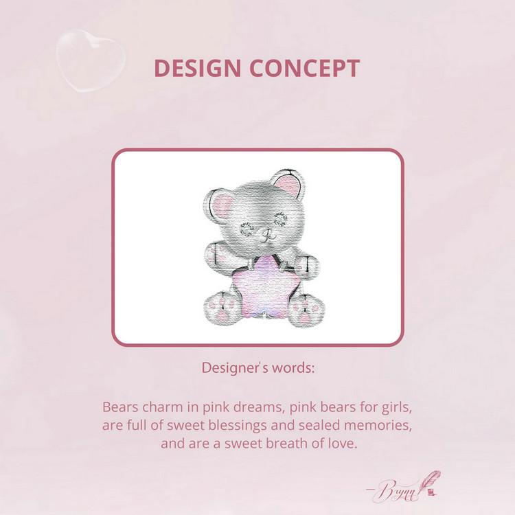 WOSTU 925 Sterling Silver Pink Couple Hearts Charm Star Bear Beads Dolphin Pendants Fit Original Bracelet DIY Jewelry