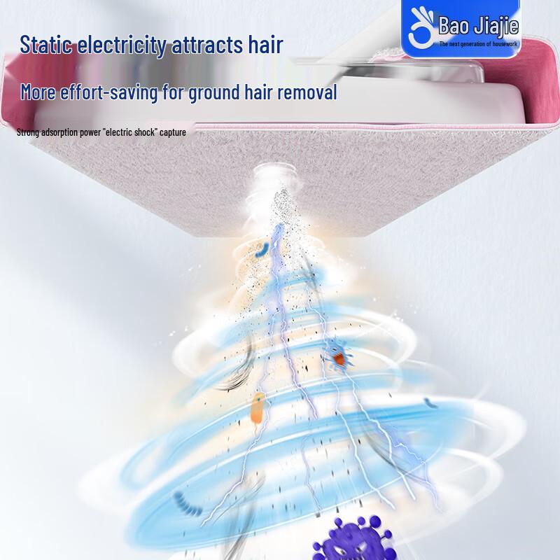 Baojia Jie Electrostatic Mop: Disposable Vacuuming Dry Cloth Mop for Easy Floor Dust Removal