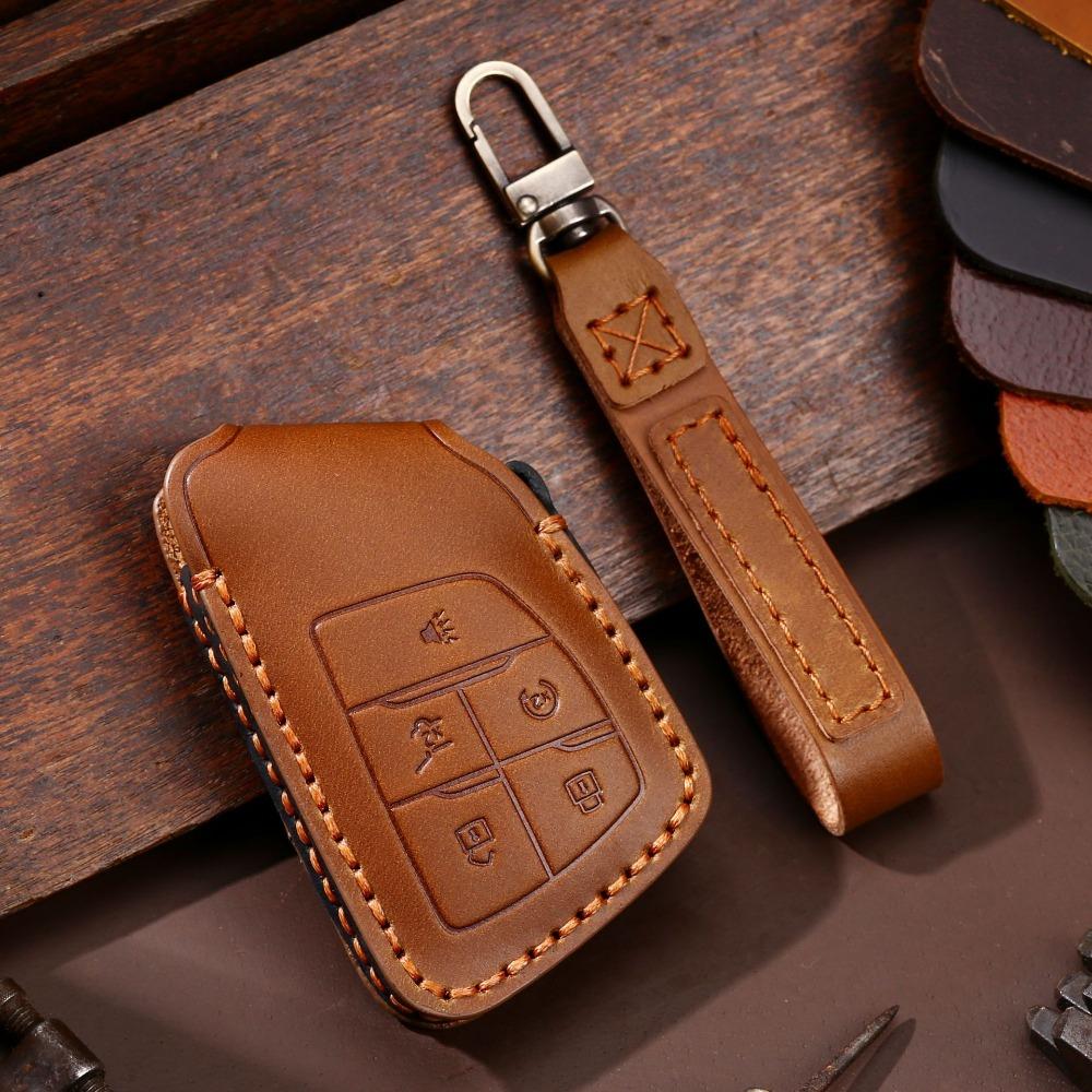 Genuine Leather Car Key Cover for Buick Protective Key Case North America Edition