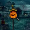 Durable Pumpkin Stake Lights Resin Lanterns Halloween Solar Pumpkin Lanterns Waterproof Ghost Hat Led Lights for Garden for Lawn