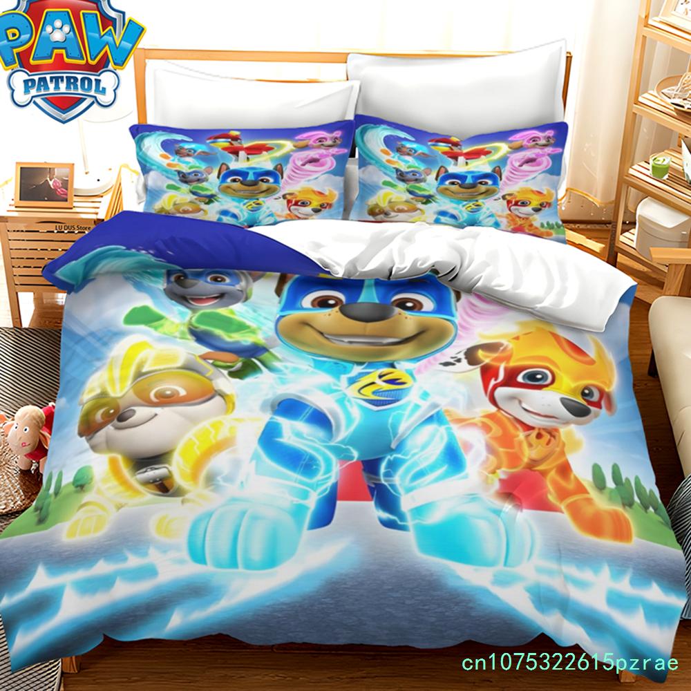Paw Patrol Cartoon Duvet Cover, Cute Puppy Printed Quilt Cover With Pillowcase, Soft Bedding For Kids Bedroom