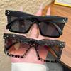 2Pcs Retro High-Quality Square Large-Frame Fashion Glasses for Both Men and Women, Suitable for Driving and Daily Wear