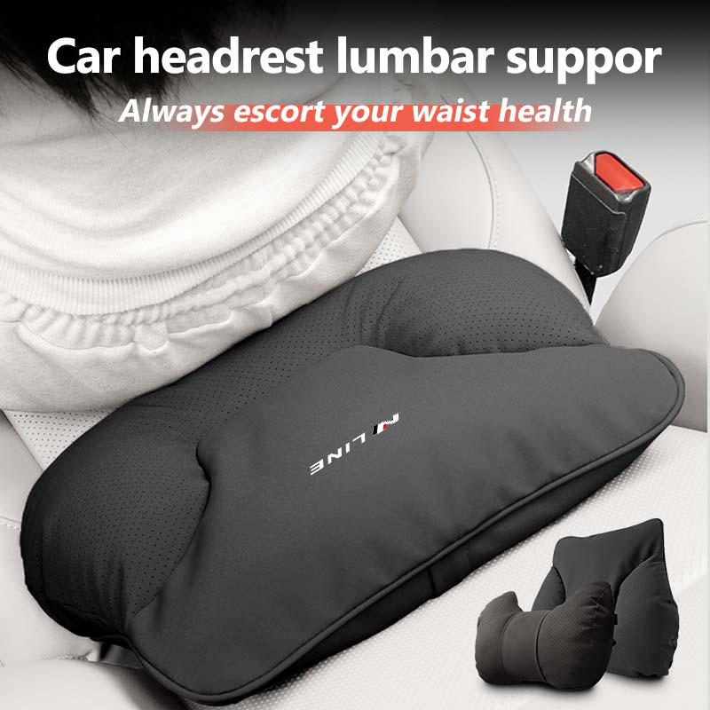 Car Neck Pillow Headrest Protector Lumbar Support Backrest Cushion For Hyundai N LINE i30 i20 Sonata Accent Tucson Elantra Azera