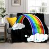 Coperta Cartone Animato 3D Colori Arcobaleno Illusione, Morbida Coperta da Divano per Casa Camera da Letto Letto Divano Picnic Viaggio Ufficio Coperta per Bambini