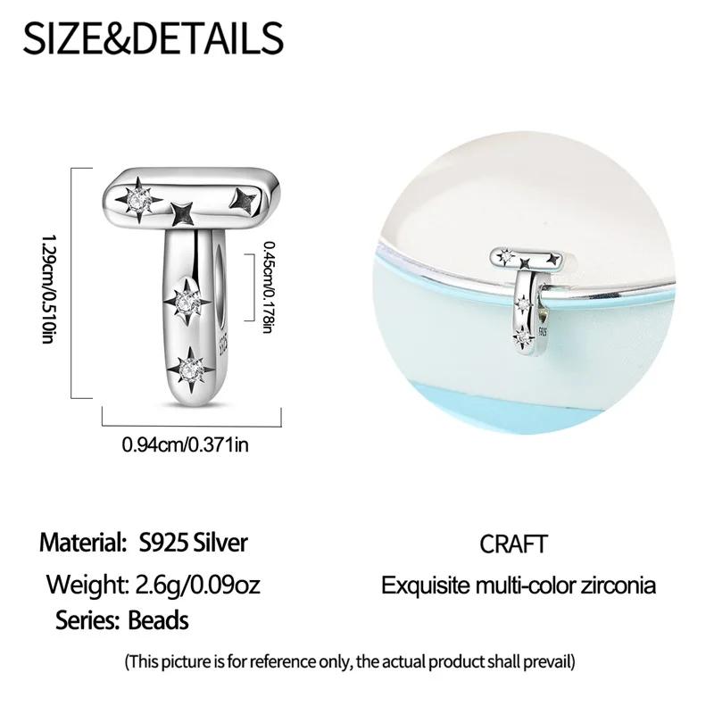 Copper Letter A-Z Alphabet Starlight Beads Diy Name Charms Fit Bracelets Necklace For Women Diy Pendant Making Jewelry