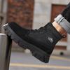 Men's Ankle Boots Genuine Leather Short Boots Retro Snow boots Warm Casual Plush Shoes