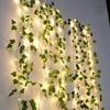 Vine Lights Green Ivy Vines String Lights Battery Operated Artifical Garland Plant Leaves with Light for Bedroom Holiday Decor