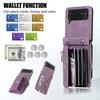Zipper Wallet Leather Crossbody Case for Samsung Galaxy Z Flip 7 FE 6 5 4 3 Flip5 5G Purse Lanyard Strap Card Slot Holder Cover