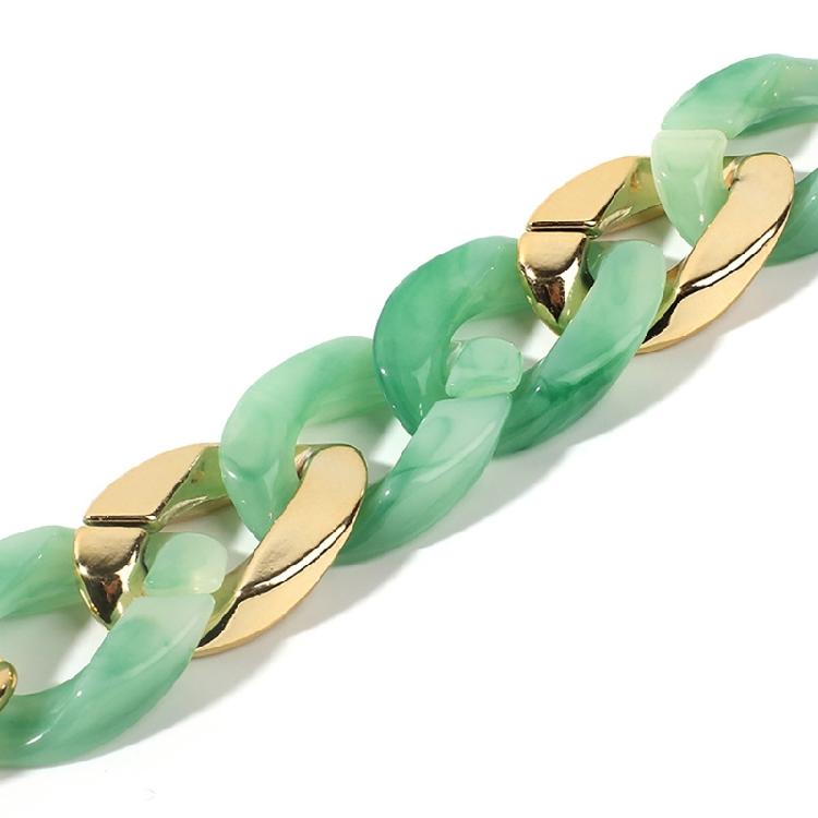 Bracciale alla moda in resina, colore caramella, catena da mano, lunghezza regolabile, braccialetto da polso, gioielli da festa per signore sofisticate