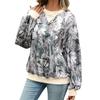 Womens Oversized Long Sleeve Crewneck Sweatshirt With Geometric Print 2026 Winter Casual Top