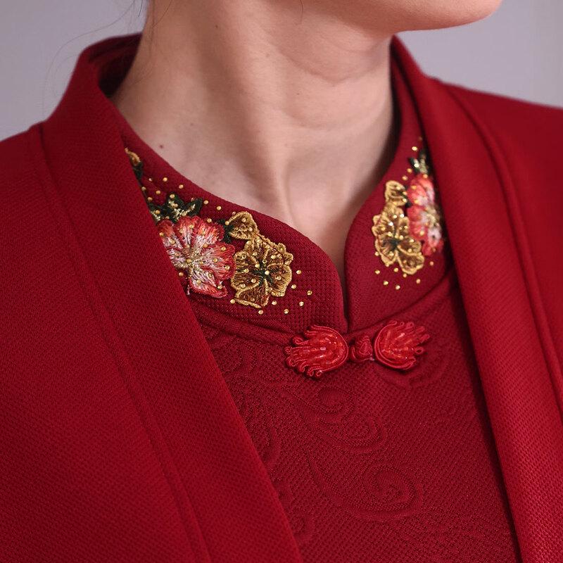 Paster Chinese Style Mother of the Bride Formal Dress Set