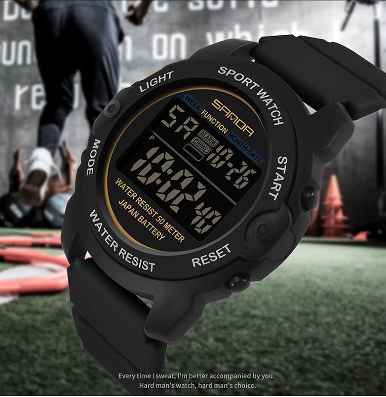 Sanda Unisex Multifunctional Electronic Sport Watch for Students
