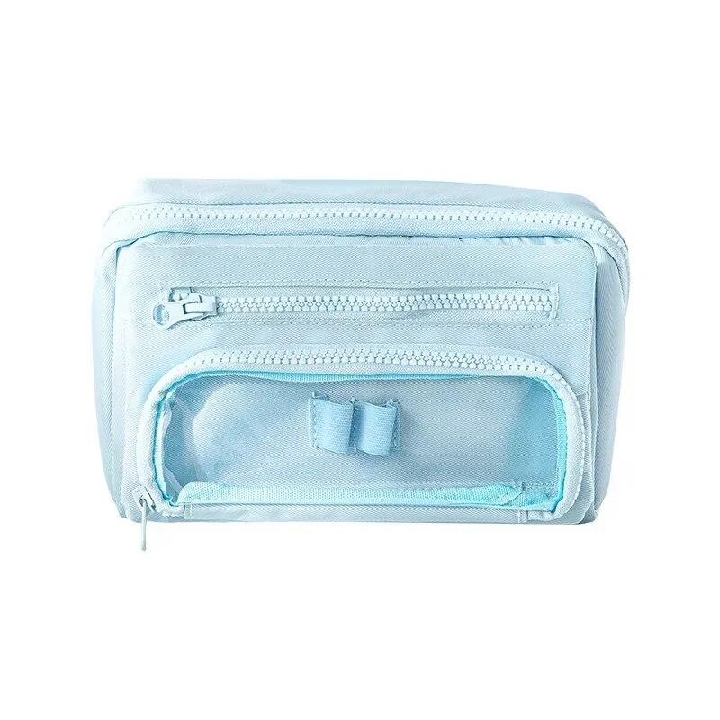 1 Pc Ins Simplicity Pencil Case Fashion Lovely Solid Color Series Stationery Pencil Bag High Capacity School Stuff Storage Bag