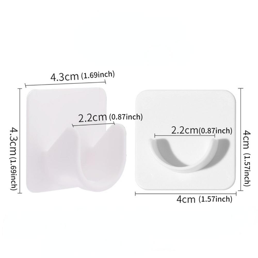 2pc Punch Free Curtain Rod Brackets,Self Adhesive Curtain Rod Holders,Nail Free Adjustable Curtain Rod Hooks
