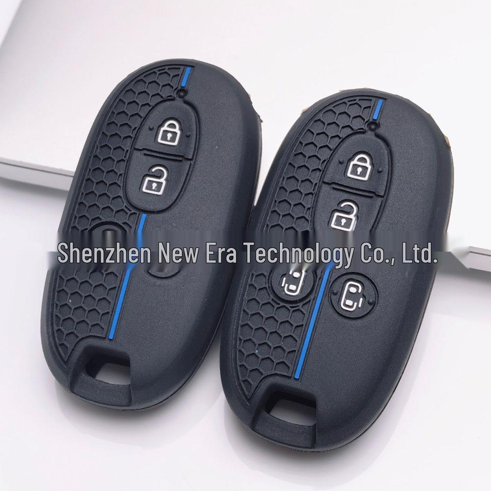 Four-Button Silicone Car Key Cover for Suzuki Celerio, Jimny, Swift, Vitara - Full Coverage, Anti-Drop.