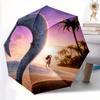 Moana 2 Inspiriertes Automatisches Öffnungs- und Schließschirm - Leichtes 3-fach Design, Geeignet für Fans, Reisen, Täglichen Gebrauch - Offizielles Produkt