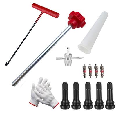 Tire Repair & Valve Stem Tool Set: Puncture Repair & Removal Kit